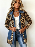 Ava | Leopard Print Longline Jacket