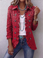 Harper | Boho Paisley Ruffle Jacket