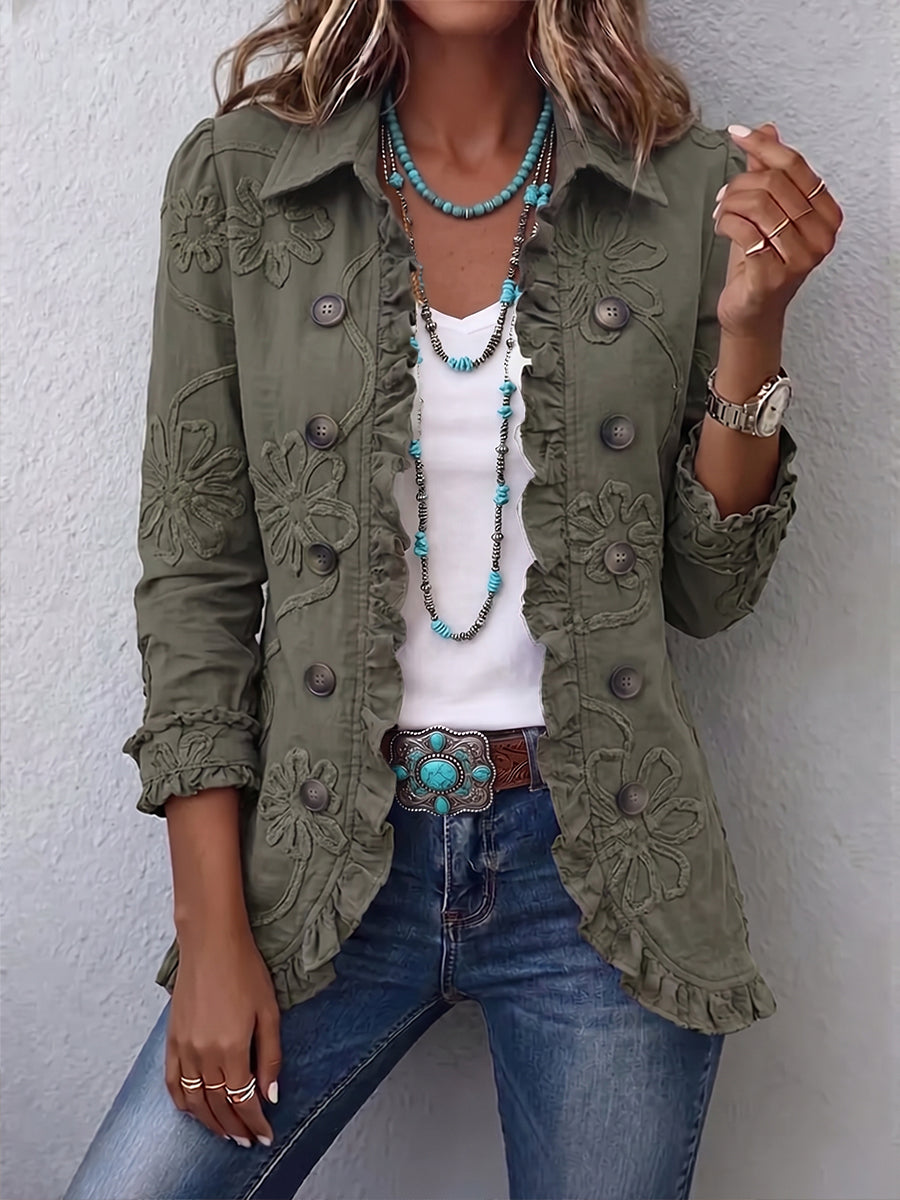 Harper | Floral Embroidered Utility Jacket