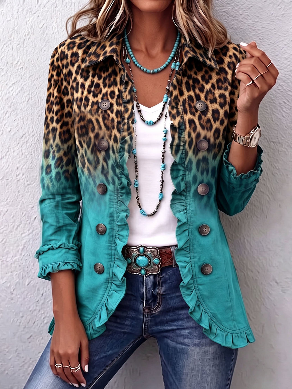 Sloane | Leopard Print Blazer