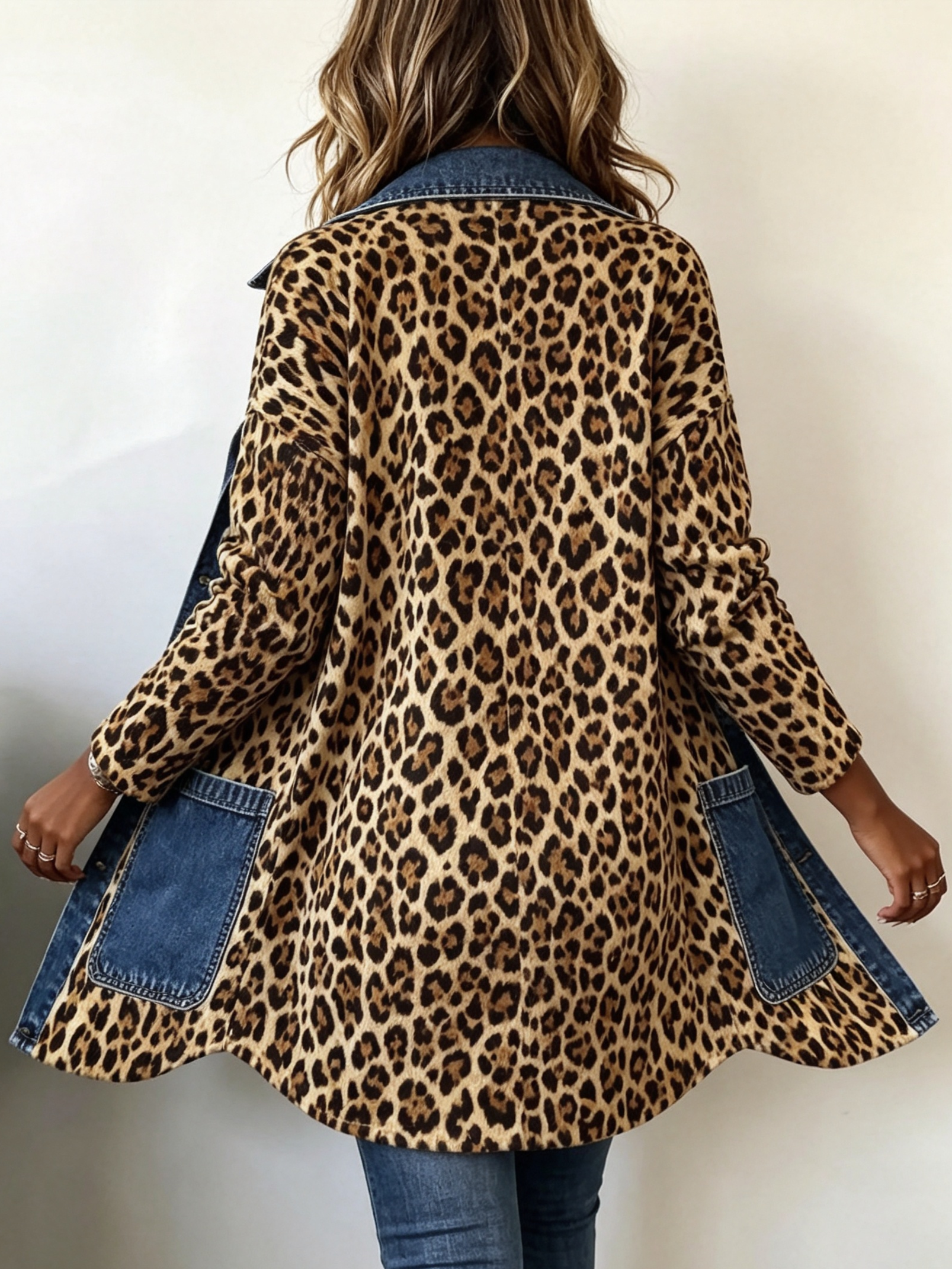 Ava | Leopard Print Longline Jacket