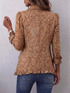 Avery | Boho Floral Ruffle Jacket