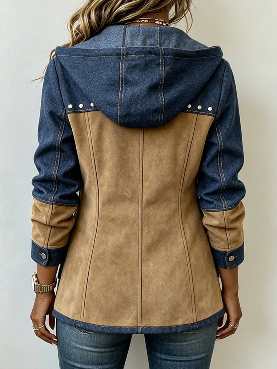 Riley | Patchwork Hooded Jacket
