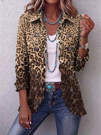 Avery | Leopard Print Ruffle Jacket