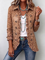 Avery | Boho Floral Ruffle Jacket