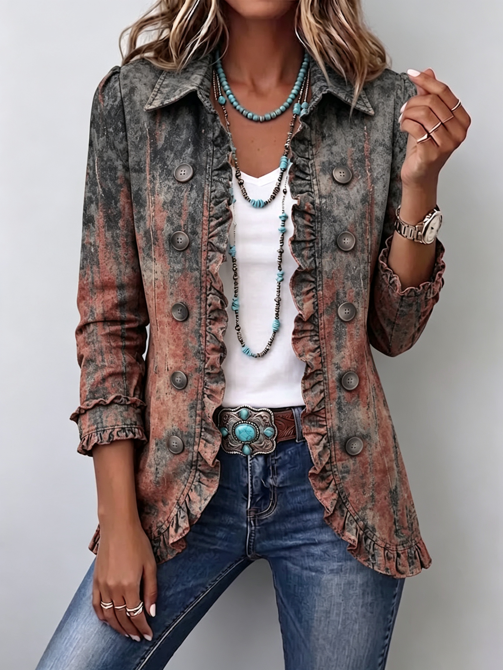 Avery | Vintage Ruffle Jacket