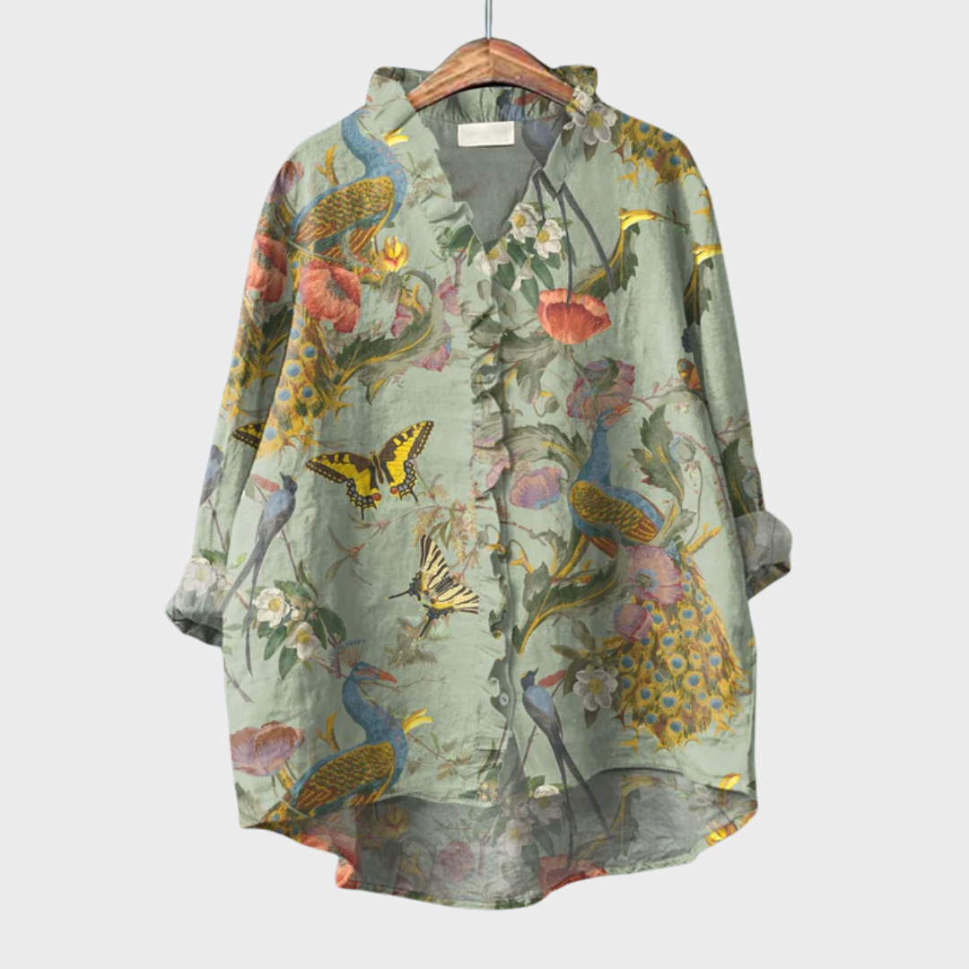 Avery | Floral Ruffle Blouse