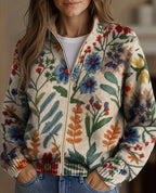 Sadie | Floral Zip Up Cardigan