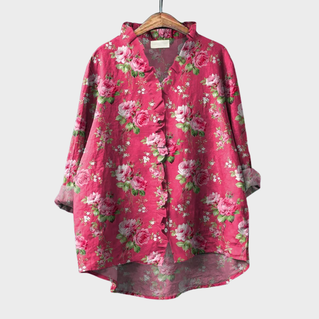 Ava | Ruffled Floral Blouse