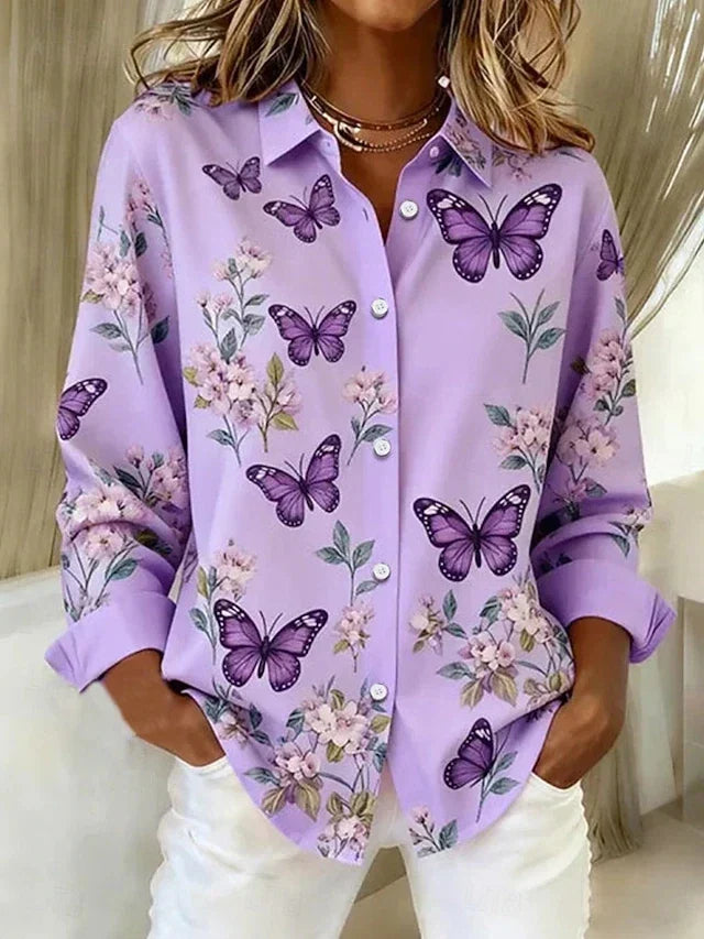 Maya | Butterfly Print Blouse